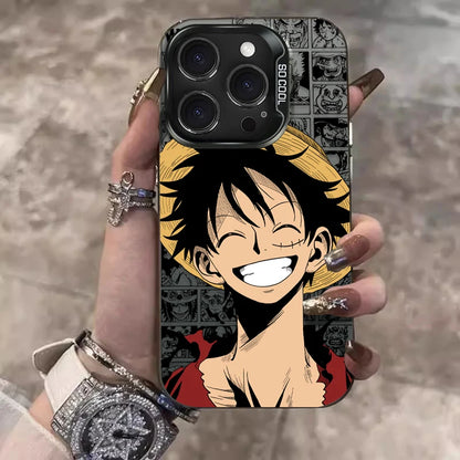 O-One Piece Luffy Zoro Hard Phone Case for IPhone 17 16 15 14 13 12 11 Pro Max Plus 17 Air 16E X XR XS Max Shockproof Back Cover