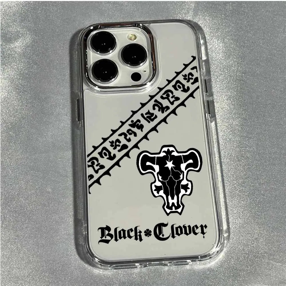 Black Clover Anime Phone Case For Apple iPhone 17 AIR 16E 15 14 13 12 11 Pro Max Plus Transparent Soft Cover