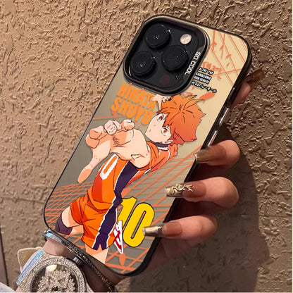 Anime Haikyuu Plating Hard Phone Case for iPhone 16 15 14 13 12 11 Pro Max XS X XR 8 7 Plus SE 2020 Shockproof Matte Back Cover