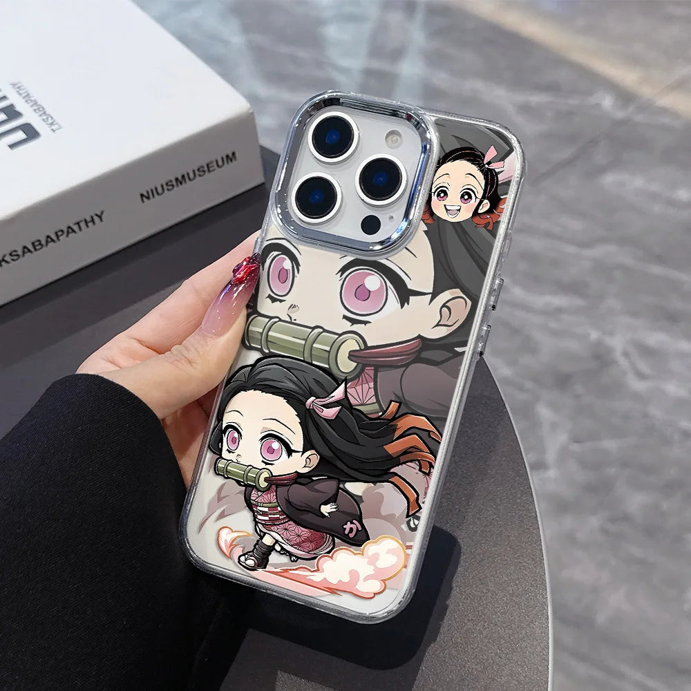 Kamado Nezuko Demons Slayers Phone Case For iPhone 17 16e 16 15 14 13 12 11 Pro Max XR XSMAX 8 7 Air Plus Transparent Soft Cover