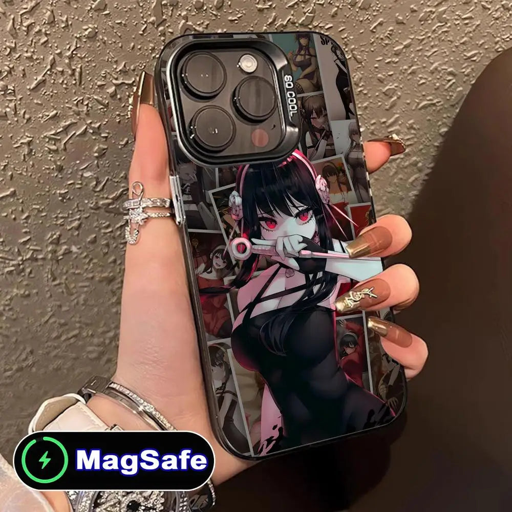 Anime Spy Family Mobile Phone Case for iPhone 17 16 15 14 13 12 11 Air Pro Max Plus MagSafe Translucent Colorful Cover Cover