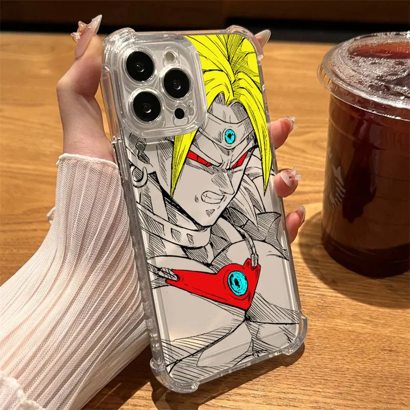 Super Saiyans Broly Gokus DragonS BallS Phone Case For iPhone 17 16e 16 15 14 13 12 11 Mini Air Pro Max Plus Anti Fall Cover