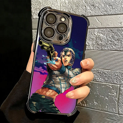 JoJo Adventure Guido Mista Soft Phone Case For iPhone 15 16 17 Air 14 Pro Max 16E Plus 13 12 Mini Plating Anti-Fall Fundas