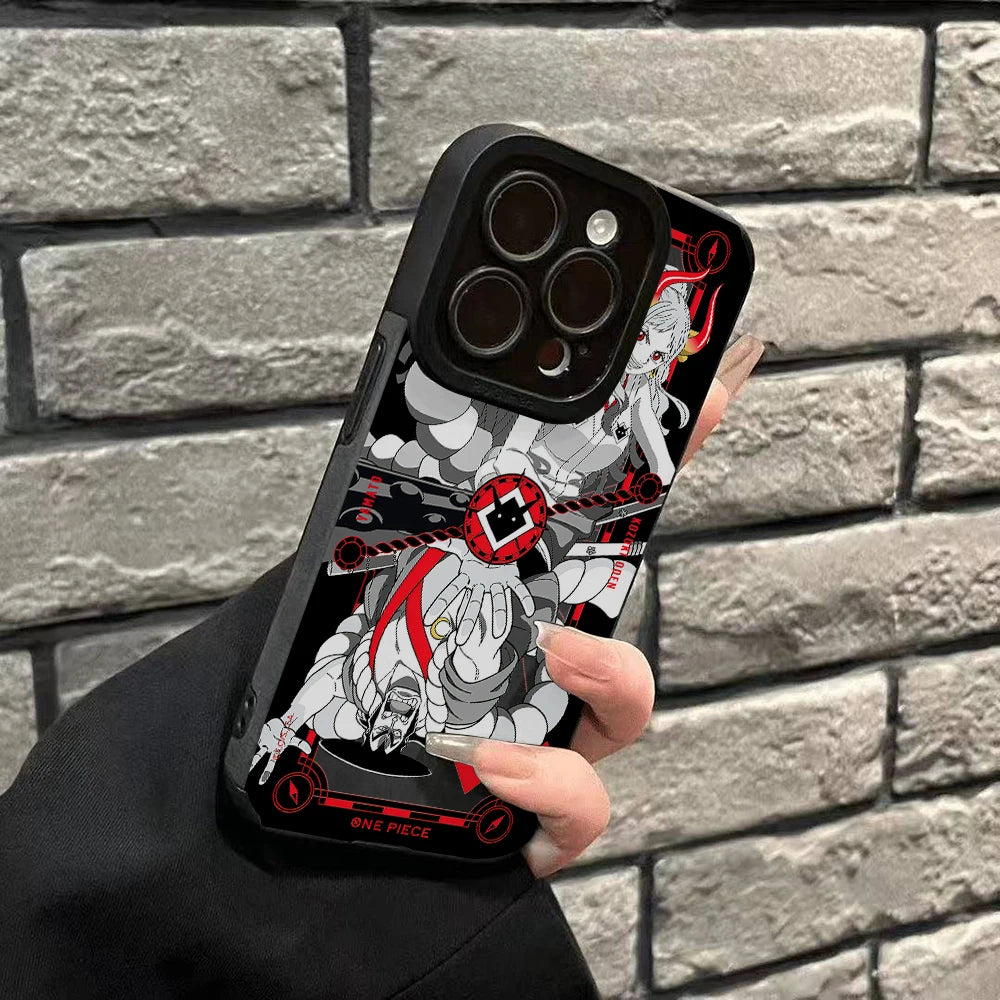 One Luffies Z-Zoroes Pieces Phone Case for Apple iPhone 17 Air 16 16e 15 14 Plus 13 12 11 Pro Max Luxury Leather Texture Cover