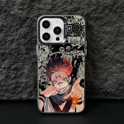 Jujutsus Kaisens Sukunas Phone Case for iPhone 17 Air 16 16e 15 14 Plus 13 12 11 Pro Max X Xs XR 8 Colorful Silver Hard Cover