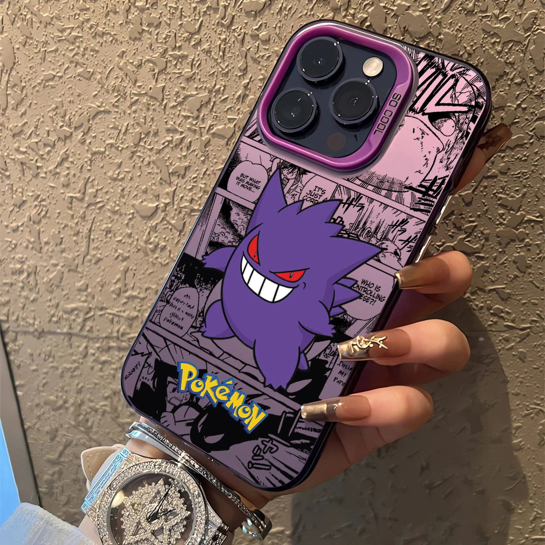 Cartoon Phone Case For PokemonS iPhone 16 15 14 13 12 11 Pro Max X XR XSMAX 8 7 Plus Candy Matte Shockproof Back Cover