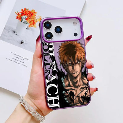 B-BLEACH Phone Case For iPhone 17 16 15 14 13 12 11 Pro Max Designer Matte Laser Aurora Funda Phone Case