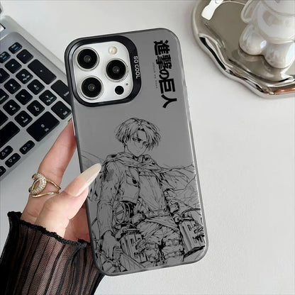 Hot Anime A-Attack on Titan Phone Case For iPhone 17 16 15 14 13 12 11 Pro Max Designer Matte Laser Aurora Funda Phone Case