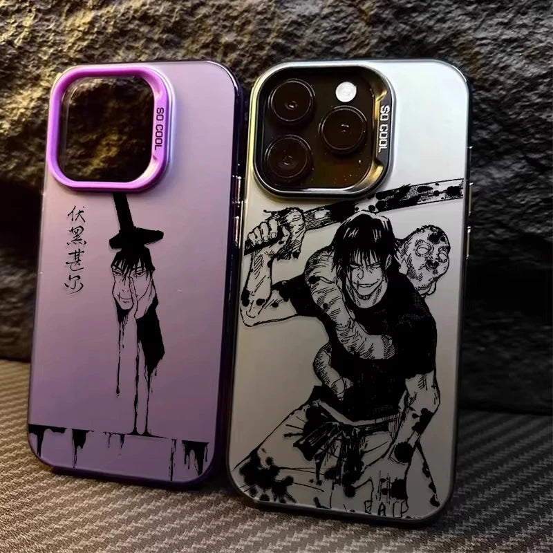 Anime Jujutsu Kaisen Frosted Case for iPhone 17 Air 16 E 15 14 Plus 13 12 Mini 11 Pro Max Acrylic Silicone Shockproof Hard Cover