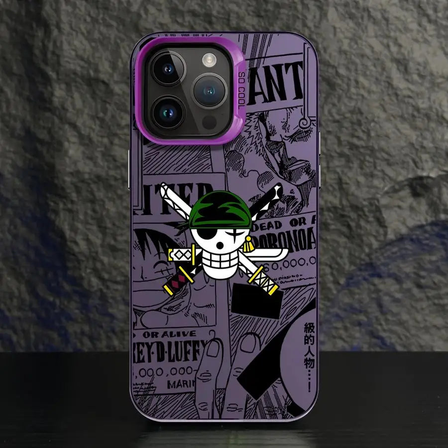 One Piece Bone Logo Cover Phone Case for iPhone 16e 11 12 13 Pro Max 14 15 16 Plus