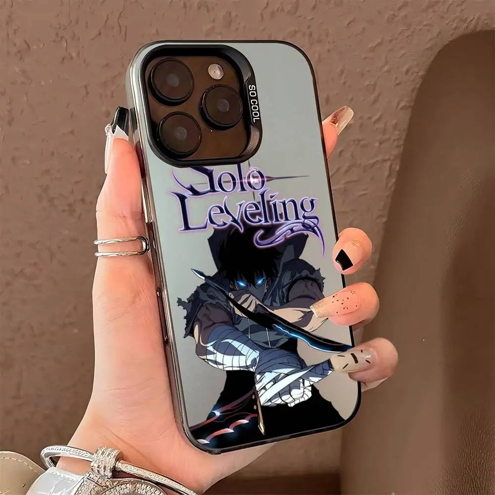 Anime Solos Levelings Phone Case For iPhone 16 15 14 13 12 11 Pro Max X XR XSMAX 8 7 Plus Matte Shockproof Back Anti Fall Cover