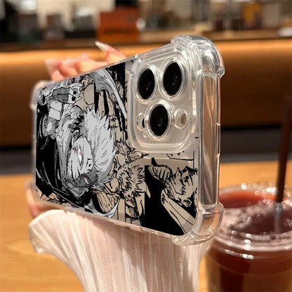 Jujutsus Anime Kaisens Phone Case Clear For iPhone 17 16 14 15 11 12 13 Pro Max 16 E Plus 17 Air Soft Shockproof Anti-fall Cover