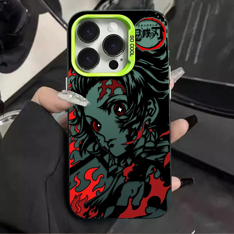 Phone Case for Demon Slayer Anime Tanjiro Kamado iPhone 12 17 Air Pro Max 16 15 11 14 13 Pro Max XS X XR Plus 8 7 SE 2020 Cover
