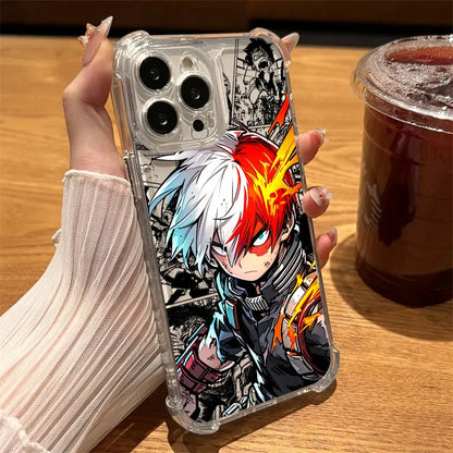 My Hero Cool Academias Anime Phone Case Clear For iPhone 17 16 14 15 11 12 13 Pro Max 16E 15 16 Plus 17Air Soft Shockproof Cover