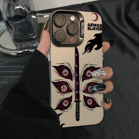 Red Eyes Ghost Blade Phone Case for iPhone 11 12 13 14 15 16 Pro Max XS X XR XSMAX MINI 8 7 Plus Shockproof Matte Hard Cover
