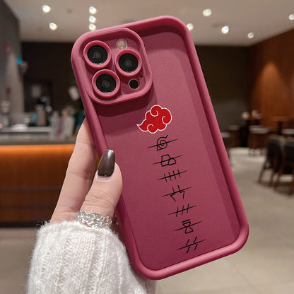 Akatsukies Cloud Totem N-NARUTOS Phone Case for iPhone 17e 17 16e 16 15 14 13 12 11 Air Pro Max Plus Soft TPU Back Cover